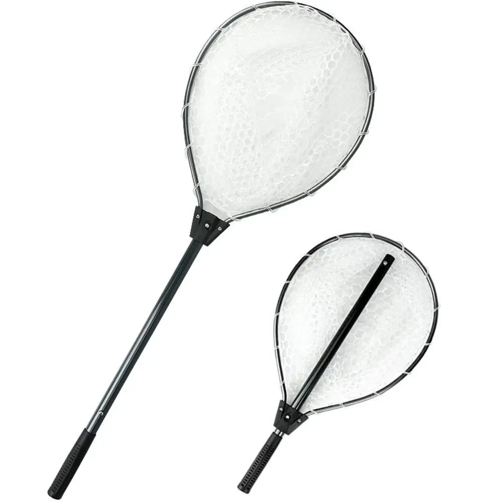 Fishing Net Non-slip Silicone Single SectionTelescopic Pole Net With PVC Mesh Pocket Aluminum Folding Dip Fish Landing Net
Fishing Net Non-slip Silicone Single SectionTelescopic Pole Net With PVC Mesh Pocket Aluminum Folding Dip Fish Landing Net