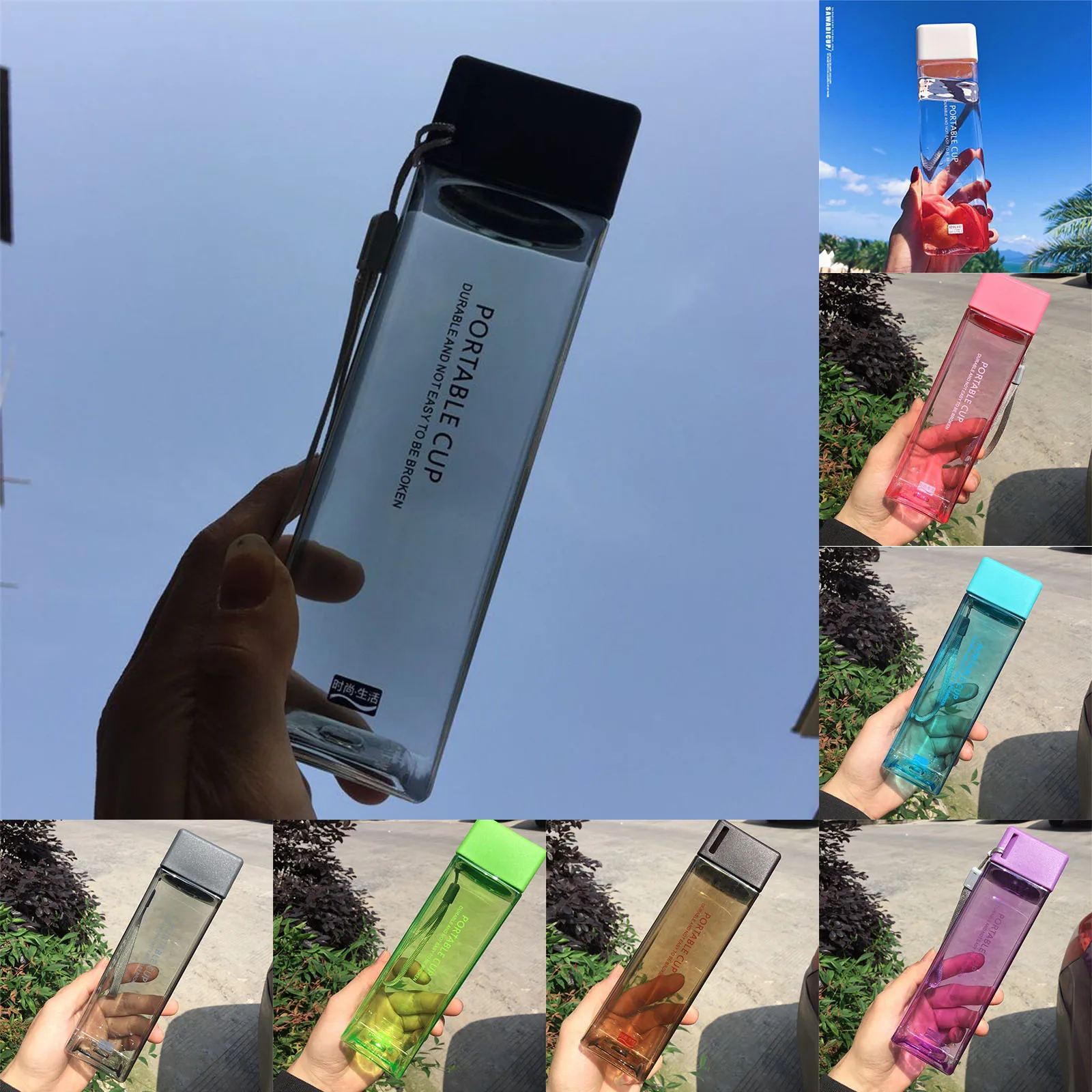 2022 Creative Square Transparent Plastic Large Capacity Outdoor Fitness Water Cup Male Female Student Couple Portable 8x8x25cm
2022 Creative Square Transparent Plastic Large Capacity Outdoor Fitness Water Cup Male Female Student Couple Portable 8x8x25cm