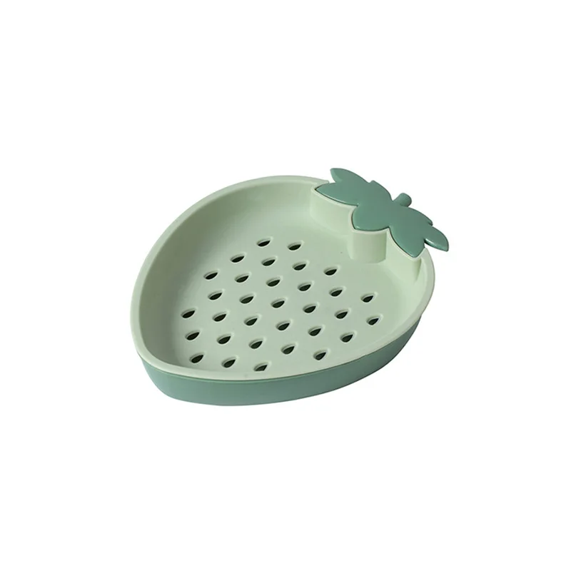 Punch-free Drain Double-layer Shelf Bathroom Soap Box Cute Strawberry Creative Fashion Soap Box Rack Household Bathroom Supplies
Punch-free Drain Double-layer Shelf Bathroom Soap Box Cute Strawberry Creative Fashion Soap Box Rack Household Bathroom Supplies