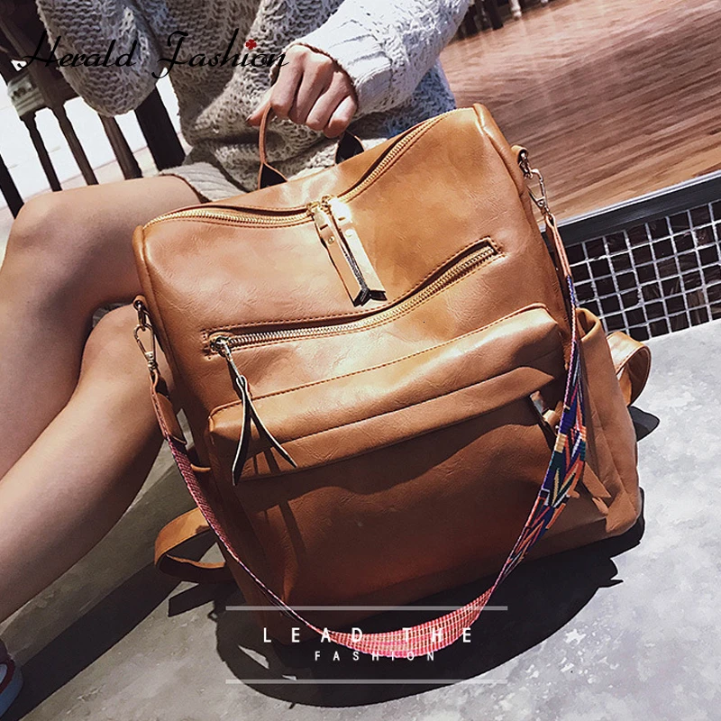 Retro Large Capacity Backpack Women PU Leather Rucksack Women's Knapsack Travel Laptop Backpacks Shoulder School Bags Mochila
Retro Large Capacity Backpack Women PU Leather Rucksack Women's Knapsack Travel Laptop Backpacks Shoulder School Bags Mochila