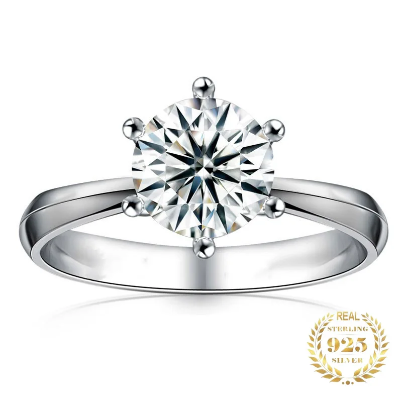 

Cocktail Ring 925 Sterling Silver Jewelry Classic Platinum Gift Luxury Exquisite Elegance Engagement Wedding Rings for Women