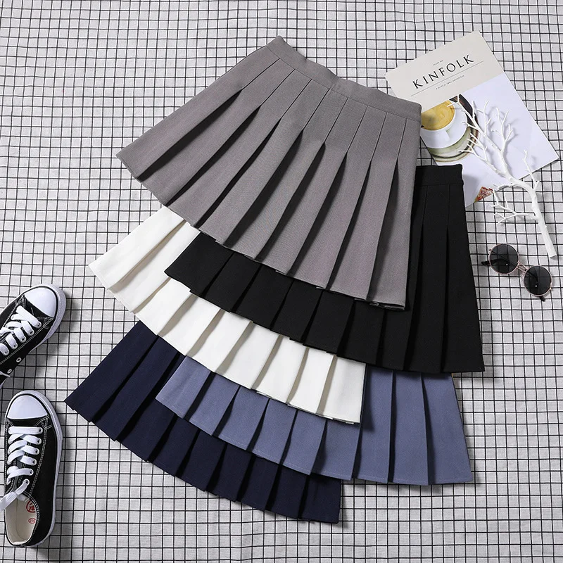2022 Women's Skirt Shorts High Waist A-line Student Plaid /solid High Waist Slim Classic Pleated Kawaii Streetwear Skirt
2022 Women's Skirt Shorts High Waist A-line Student Plaid /solid High Waist Slim Classic Pleated Kawaii Streetwear Skirt