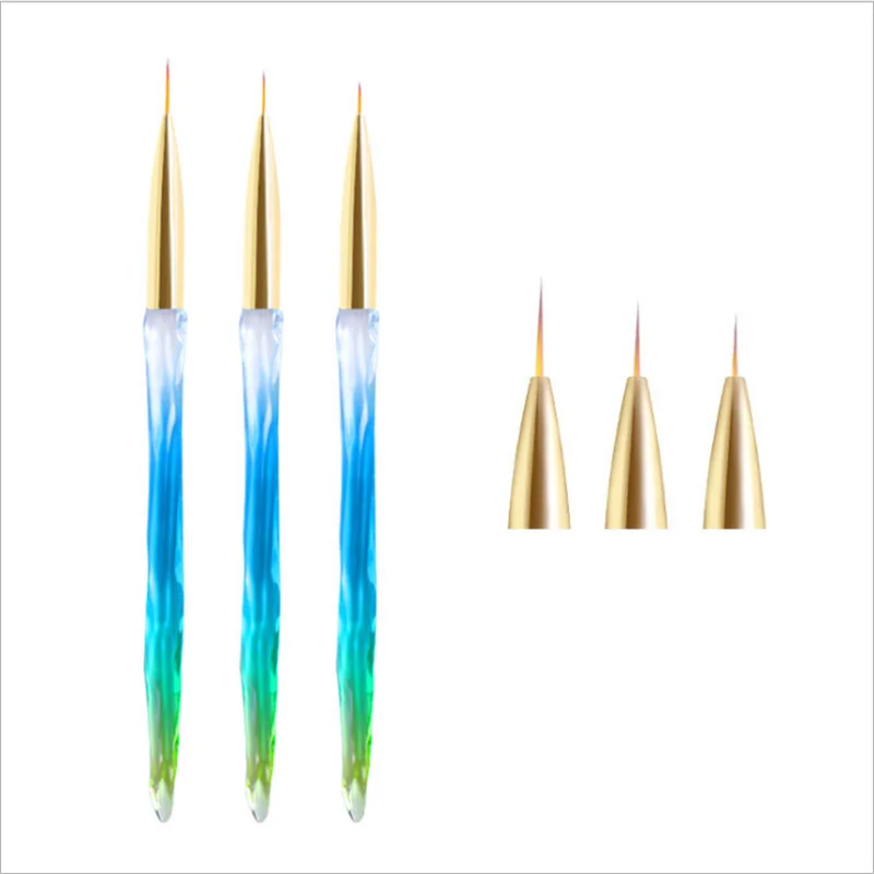 3pcs Crystal Handle Liner Painting Pen Nail Art Brush Nail Art UV Gel Brush Pen Art Salon Home Use Gel Nail Brush Manicure Tools
3pcs Crystal Handle Liner Painting Pen Nail Art Brush Nail Art UV Gel Brush Pen Art Salon Home Use Gel Nail Brush Manicure Tools