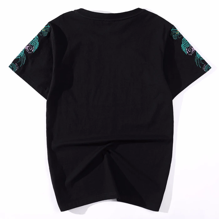 Men Culture T-shirt Cotton Embroidery Slim O-neck Summer Breathable Short Sleeve Black White Tees Male Cothings
Men Culture T-shirt Cotton Embroidery Slim O-neck Summer Breathable Short Sleeve Black White Tees Male Cothings