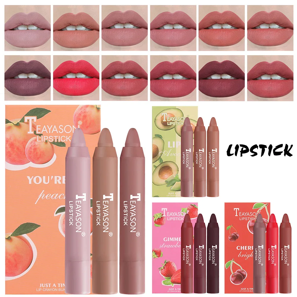 Lipstick Set 3 Colors/Set Matte Lipstick Highly Pigmented Non-Stick Lip Makeup for Party Dating Wedding Daily Use Fast Delivery
Lipstick Set 3 Colors/Set Matte Lipstick Highly Pigmented Non-Stick Lip Makeup for Party Dating Wedding Daily Use Fast Delivery