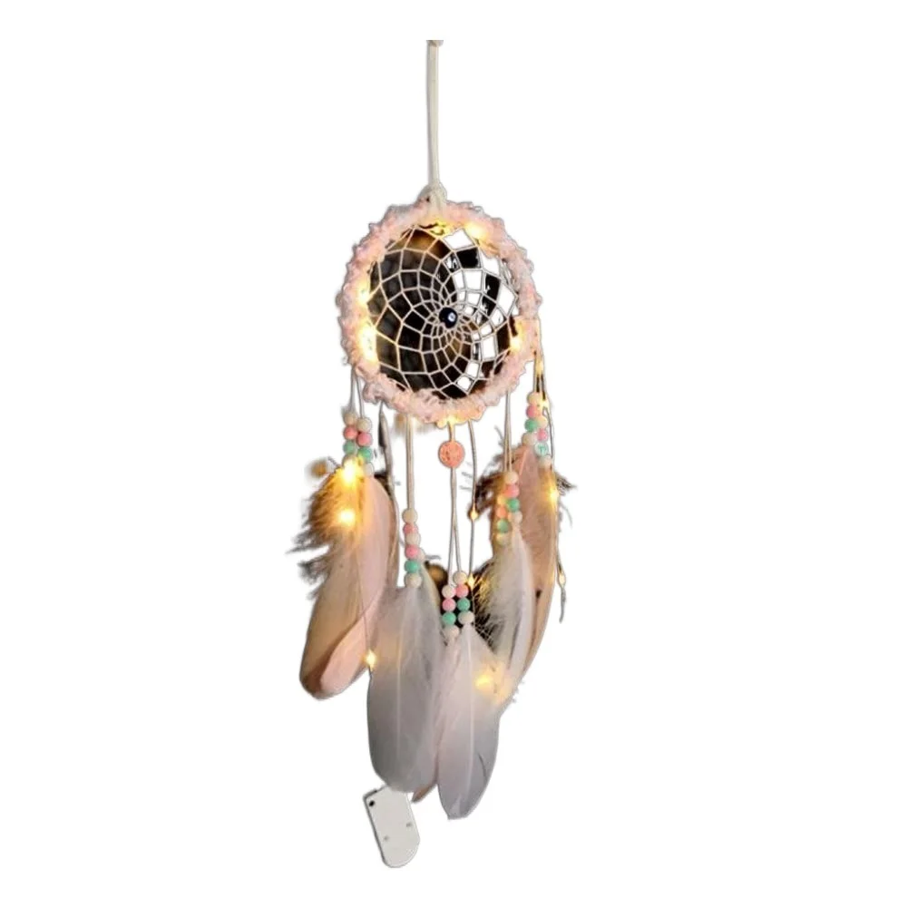 2022NEW Ornaments Lace Ribbons Feathers Wrapped Lights Girls Room Decor Dreamcatcher Girl Heart Dream Catcher National Feather
2022NEW Ornaments Lace Ribbons Feathers Wrapped Lights Girls Room Decor Dreamcatcher Girl Heart Dream Catcher National Feather