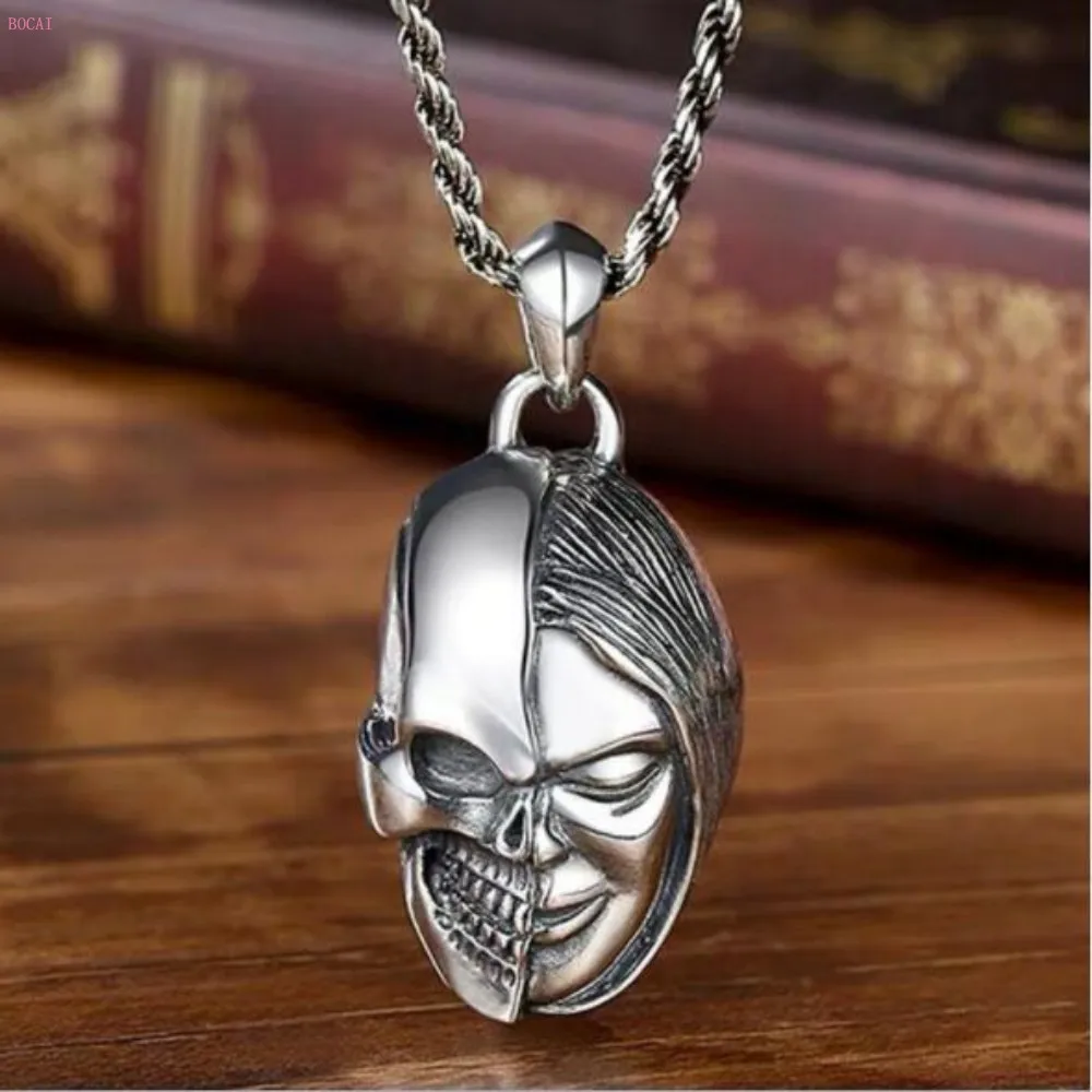 Bocais925 Silver Ghost Skull Pendant Male Personality Tide Hip-hop Silver Jewelry For European And American Street Men
Bocais925 Silver Ghost Skull Pendant Male Personality Tide Hip-hop Silver Jewelry For European And American Street Men