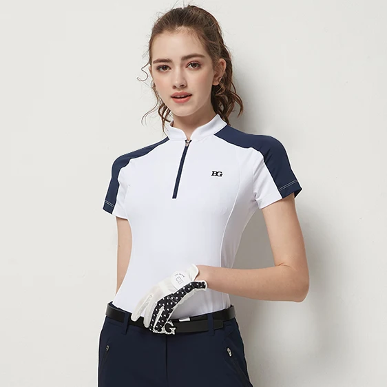 BLKTEE Golf Women Polo Shirt Elastic Short-sleeved T-shirt Slim Breathable Zipper Stand Up Collar Jersey Sports Leisure Tops
BLKTEE Golf Women Polo Shirt Elastic Short-sleeved T-shirt Slim Breathable Zipper Stand Up Collar Jersey Sports Leisure Tops