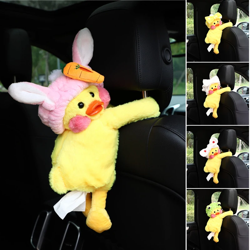 Cartoon Car Hanging Tissue Box Cute Plush Duck Pendant Portable Tissue Storage Box for Home Car Tissue Boxe Organization Storage
Cartoon Car Hanging Tissue Box Cute Plush Duck Pendant Portable Tissue Storage Box for Home Car Tissue Boxe Organization Storage