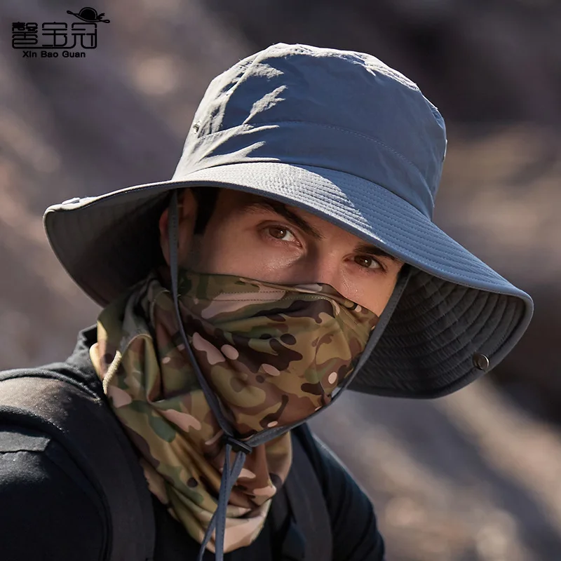 Summer men's breathable sunshade hat, outdoor fishing hat, sunscreen solid color fisherman's hat, big brim travel hat
Summer men's breathable sunshade hat, outdoor fishing hat, sunscreen solid color fisherman's hat, big brim travel hat