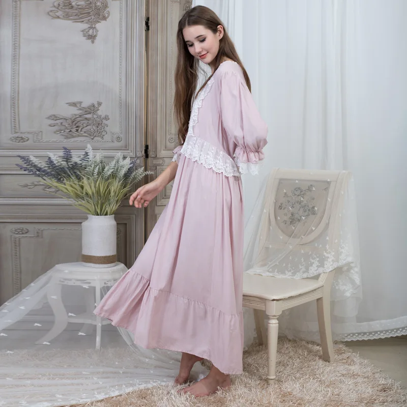 2021 Court Vintage Princess Nightdress Cotton Lace Ruffles Pajamas Plus-Sized Lotus Leaf Hem Sleeping Dress Spring and Summer
2021 Court Vintage Princess Nightdress Cotton Lace Ruffles Pajamas Plus-Sized Lotus Leaf Hem Sleeping Dress Spring and Summer
