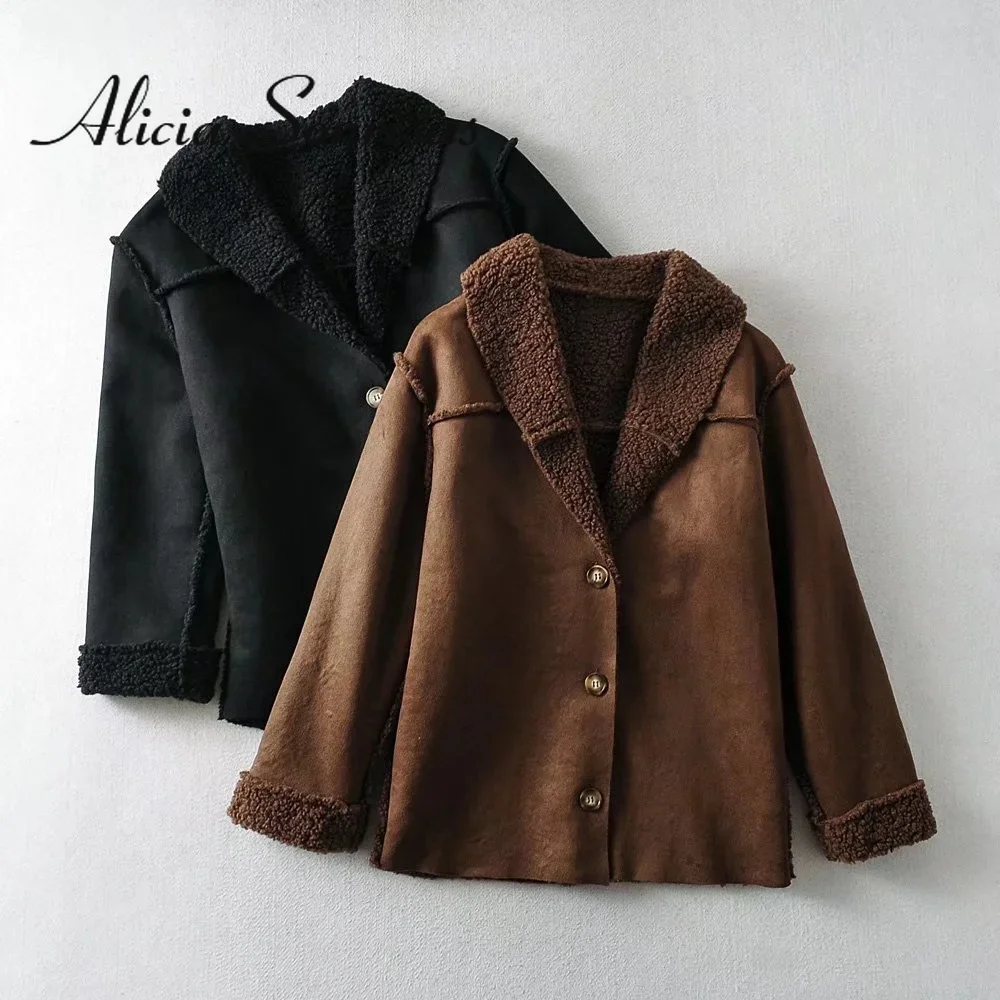 2021 Winter Faux Fur Jacket Women Autumn Warm Double-faced Faux Fur Coat Street Single Breasted Long Sleeve Sheepskin Coat
2021 Winter Faux Fur Jacket Women Autumn Warm Double-faced Faux Fur Coat Street Single Breasted Long Sleeve Sheepskin Coat