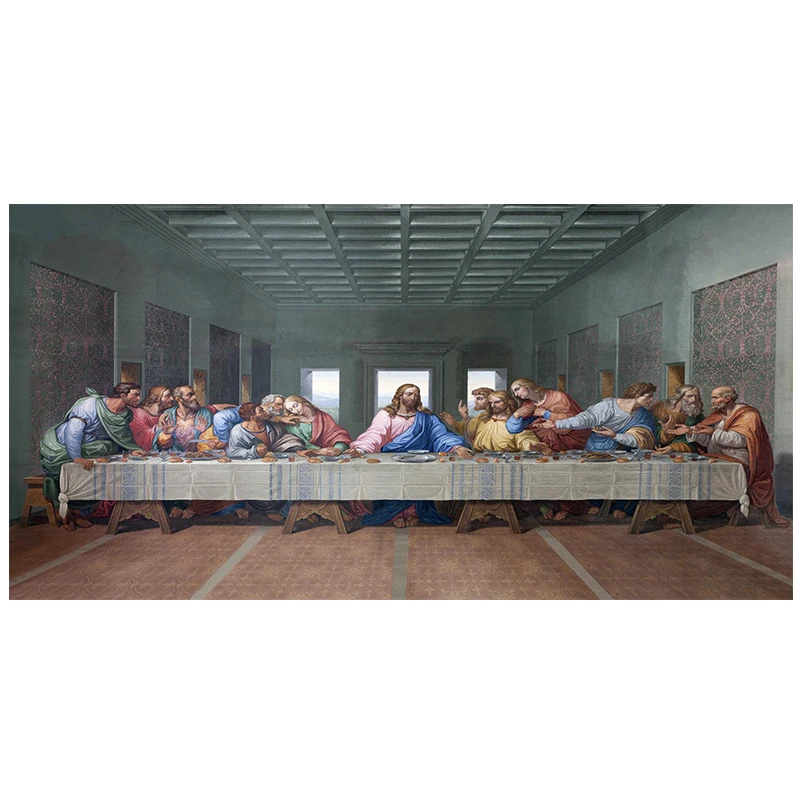 Leonardo Da Vinci's The Last Supper Poster and Print Wall Art Canvas Painting Famous Painting Art For Living Room Decor Unframed 
Leonardo Da Vinci's The Last Supper Poster and Print Wall Art Canvas Painting Famous Painting Art For Living Room Decor Unframed