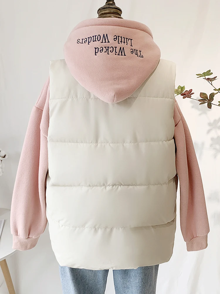 Down cotton vest women's cotton padded jacket medium and long style autumn / winter 2020 new Korean thickened bread coat sleevel 
Down cotton vest women's cotton padded jacket medium and long style autumn / winter 2020 new Korean thickened bread coat sleevel