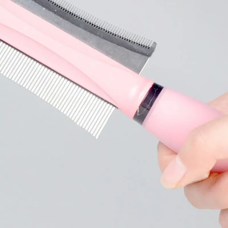 Pet Dog Hair Removal Double-sided Comb Double Rowed Sided Needles Grooming Comb with Handle for Removing Dog Puppy Loose Hair
Pet Dog Hair Removal Double-sided Comb Double Rowed Sided Needles Grooming Comb with Handle for Removing Dog Puppy Loose Hair