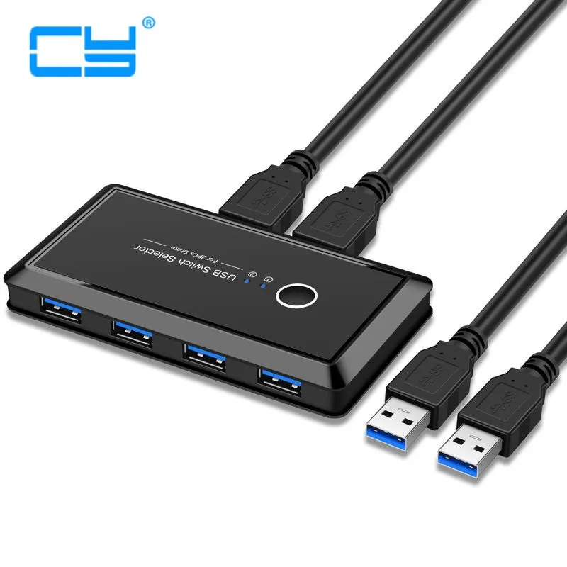 KVM USB 3.0 Switch Selector 2 Port PCs Sharing 4 Devices for Keyboard Mouse Scanner Printer
KVM USB 3.0 Switch Selector 2 Port PCs Sharing 4 Devices for Keyboard Mouse Scanner Printer
