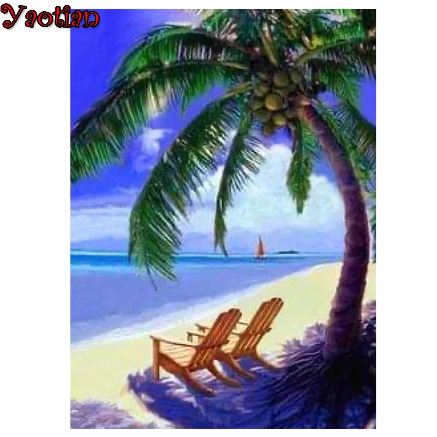 Full Square round Diamond 5D DIY Diamond Painting Seaside coconut tree landscape Embroidery Cross Stitch kit diamond Mosaic Art
Full Square round Diamond 5D DIY Diamond Painting Seaside coconut tree landscape Embroidery Cross Stitch kit diamond Mosaic Art