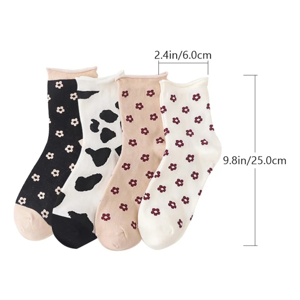 4 Pairs Flowers Pattern Middle-tube Socks Sock Breathable Cotton Socks
4 Pairs Flowers Pattern Middle-tube Socks Sock Breathable Cotton Socks
