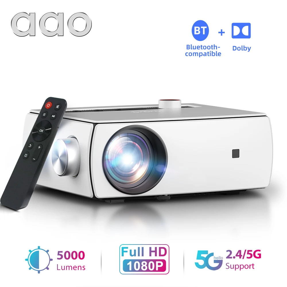 AAO YG430 1920x1080P мини-проектор YG431 5G WiFi светодиодный портативный проектор для 2K 4K