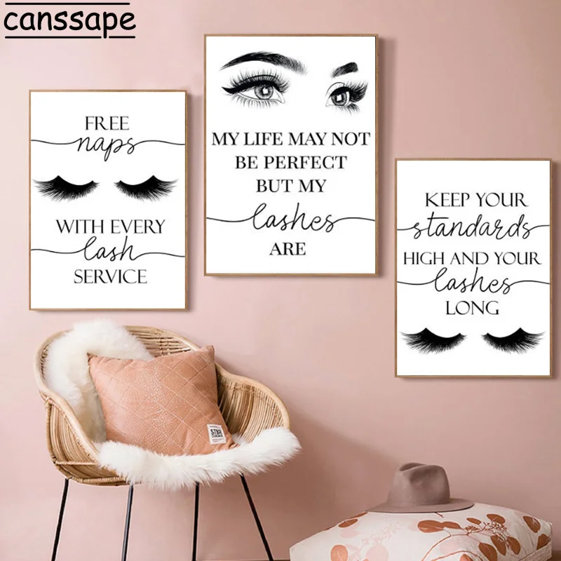 Fashion Posters And Prints Modern Canvas Painting Lash Art Poster Makeup Paintings Nordic Wall Pictures Beauty Salon Decoration
Fashion Posters And Prints Modern Canvas Painting Lash Art Poster Makeup Paintings Nordic Wall Pictures Beauty Salon Decoration