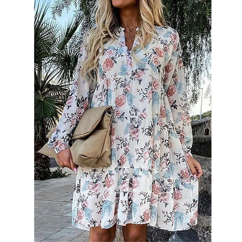 Women Clothing Autumn Boho Cascading Ruffle Floral Print Dress Elegant Long Sleeve A Line Dress Sashes Female Elegant Vestidos
Women Clothing Autumn Boho Cascading Ruffle Floral Print Dress Elegant Long Sleeve A Line Dress Sashes Female Elegant Vestidos
