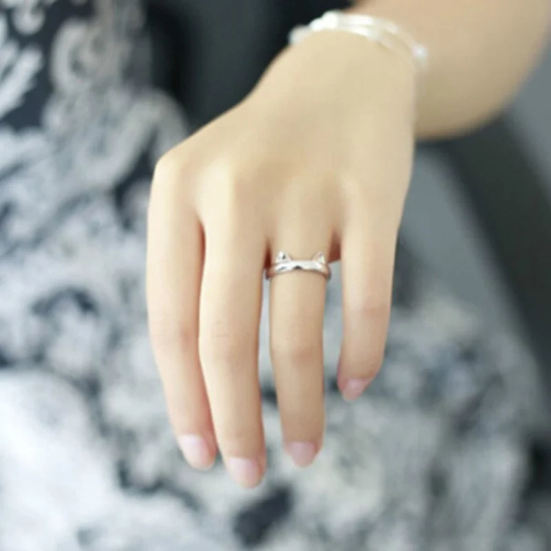 Bijoux Gift Female Adjustable Size Finger Rings Fashion Cat Ear Rings for Women Open Ring Jewelry Gifts Wholesale
Bijoux Gift Female Adjustable Size Finger Rings Fashion Cat Ear Rings for Women Open Ring Jewelry Gifts Wholesale