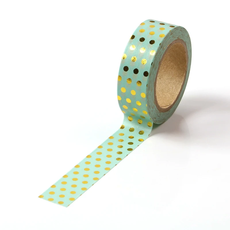 10M Decorative Gold Foil Washi Tape Mint Dots DIY Scrapbooking Sticker Label Japanese Masking tape School Office Supply
10M Decorative Gold Foil Washi Tape Mint Dots DIY Scrapbooking Sticker Label Japanese Masking tape School Office Supply