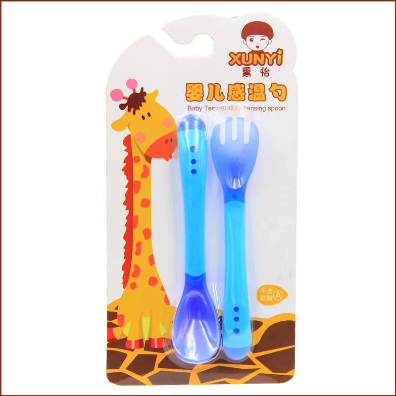 2Pcs/Set Baby Safety Infant Feeding Spoons Kids Children Infant Flatware Soft Silicone Baby Temperature Sensing Spoon+Fork
2Pcs/Set Baby Safety Infant Feeding Spoons Kids Children Infant Flatware Soft Silicone Baby Temperature Sensing Spoon+Fork