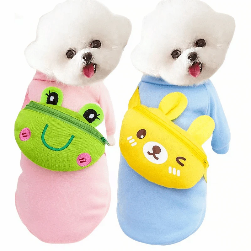 Kawaii Pets Clothes Bear Frog Print Cartoon Dog Sweaters Small Medium Cotton Dog Hoodie Autumn Winter Warm Dogs Backpack Costume
Kawaii Pets Clothes Bear Frog Print Cartoon Dog Sweaters Small Medium Cotton Dog Hoodie Autumn Winter Warm Dogs Backpack Costume