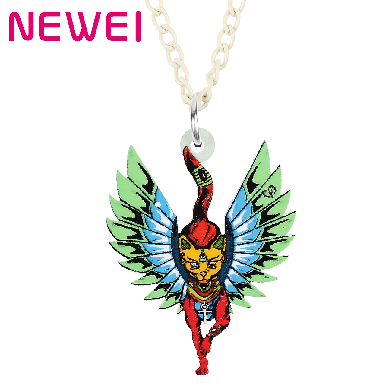 Bonsny Acrylic Cute Egypt Wings Cat Kitten Necklace Pendant Chain Unique Charms Gifts Party Jewelry For Women Girls Charms
Bonsny Acrylic Cute Egypt Wings Cat Kitten Necklace Pendant Chain Unique Charms Gifts Party Jewelry For Women Girls Charms