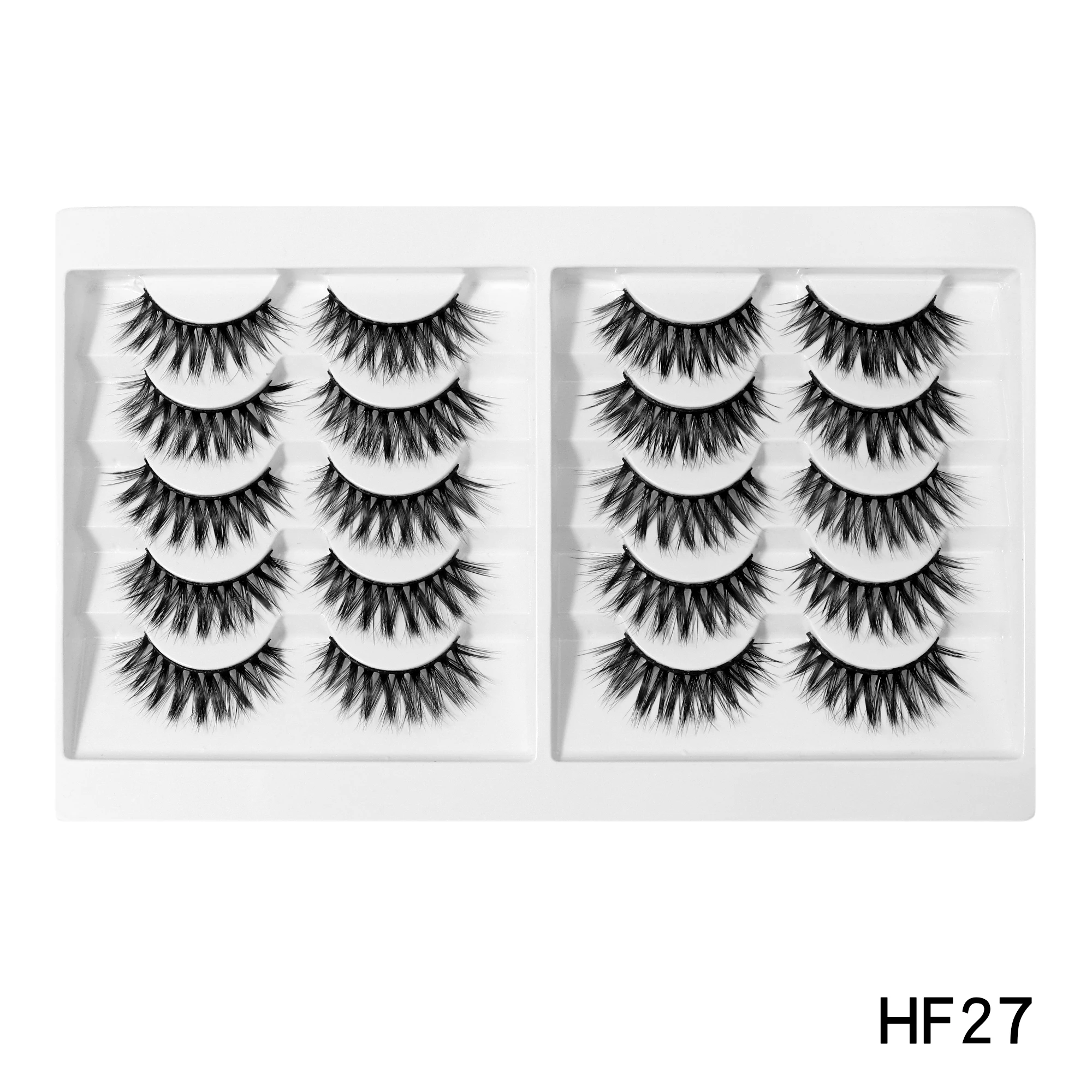 Heymebeauty 10pairs 3D Mink Lashes Natural False Eyelashes Dramatic Volume Soft HandMade Makeup Reusable Silk Eyelashe Faux Cils