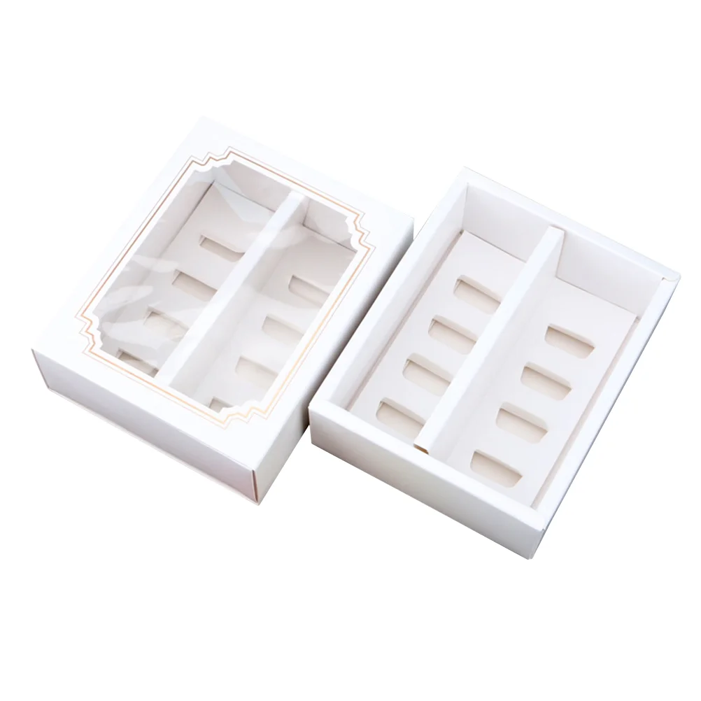10pcs Paper Macarons Box with Clear Window Dessert Containers Muffin Carriers for Home Dessert Shop
10pcs Paper Macarons Box with Clear Window Dessert Containers Muffin Carriers for Home Dessert Shop