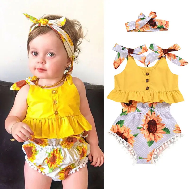 3-24M Sunflower 3PCS Crop Top Tassel Shorts Kids Toddler Baby Girl Outfit Clothes
3-24M Sunflower 3PCS Crop Top Tassel Shorts Kids Toddler Baby Girl Outfit Clothes