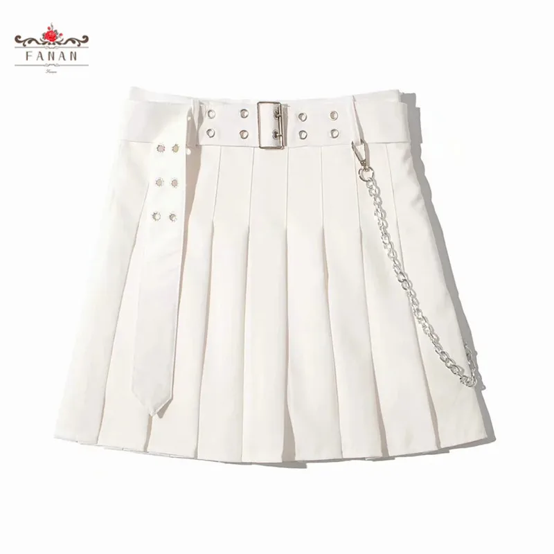 High Waist Pleated Skirts Gothic Chain Mini Skirt Summer Harajuku Casual Short Skirt Korean Style Young Girls Fashion Streetwear
High Waist Pleated Skirts Gothic Chain Mini Skirt Summer Harajuku Casual Short Skirt Korean Style Young Girls Fashion Streetwear