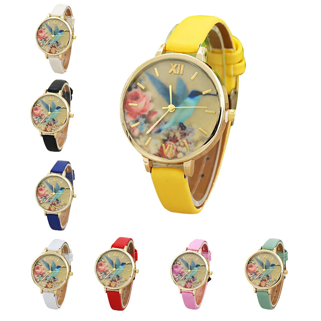 Fashion Blue Hummingbird Women Leather Band Analog Quartz Movement Wrist Watches Bayan Kol Female Round Retro Dial Clock Mujer
Fashion Blue Hummingbird Women Leather Band Analog Quartz Movement Wrist Watches Bayan Kol Female Round Retro Dial Clock Mujer