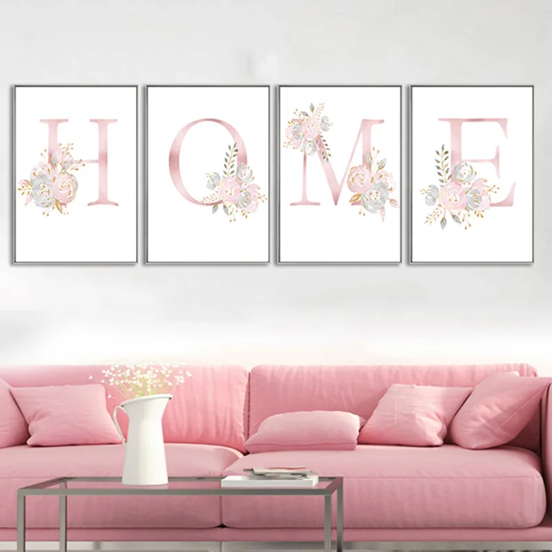 26 English Personalized Letters Pink Flower Children's Cartoon Bedroom Canvas Painting Baby Room Decor Wall Painting Canvas F
26 English Personalized Letters Pink Flower Children's Cartoon Bedroom Canvas Painting Baby Room Decor Wall Painting Canvas F