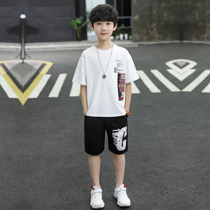 Two-piece Summer Children's Short-sleeved Shorts Suit Children's Sets Boys Fashion T-shirt Pants Suit Kids pullover clothing
Two-piece Summer Children's Short-sleeved Shorts Suit Children's Sets Boys Fashion T-shirt Pants Suit Kids pullover clothing