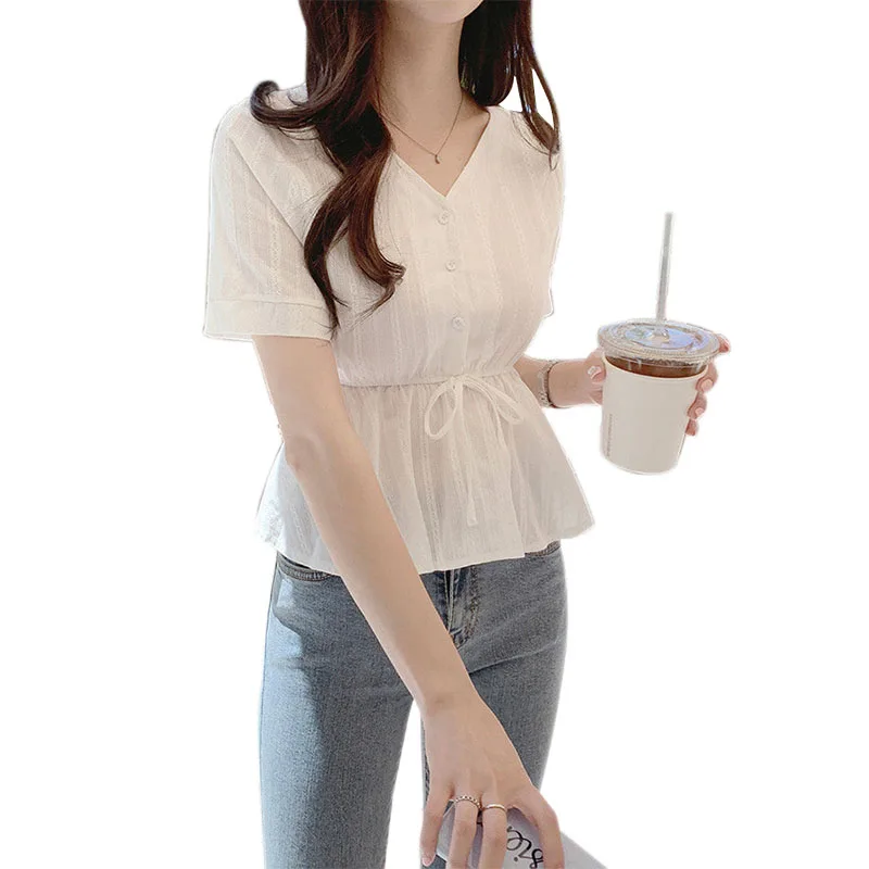 blouse women 2020 summer korean clothes fashion sweet white shirt vintage short sleeve top v-neck blusa feminina elegant shirts
blouse women 2020 summer korean clothes fashion sweet white shirt vintage short sleeve top v-neck blusa feminina elegant shirts