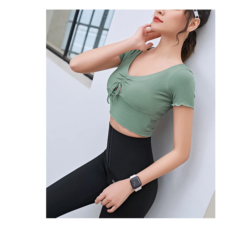 Sports top women's quick-drying running short-sleeved t-shirt yoga clothes short sexy outer wear net red short fitness clothes
Sports top women's quick-drying running short-sleeved t-shirt yoga clothes short sexy outer wear net red short fitness clothes