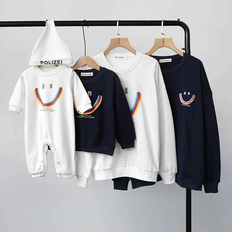 Cekcya Family Matching Sweatshirt Mom Daddy Kids Twins Pullover Tops Baby Hoodies Children Rompers Rainbow Smile Family Clothes 
Cekcya Family Matching Sweatshirt Mom Daddy Kids Twins Pullover Tops Baby Hoodies Children Rompers Rainbow Smile Family Clothes