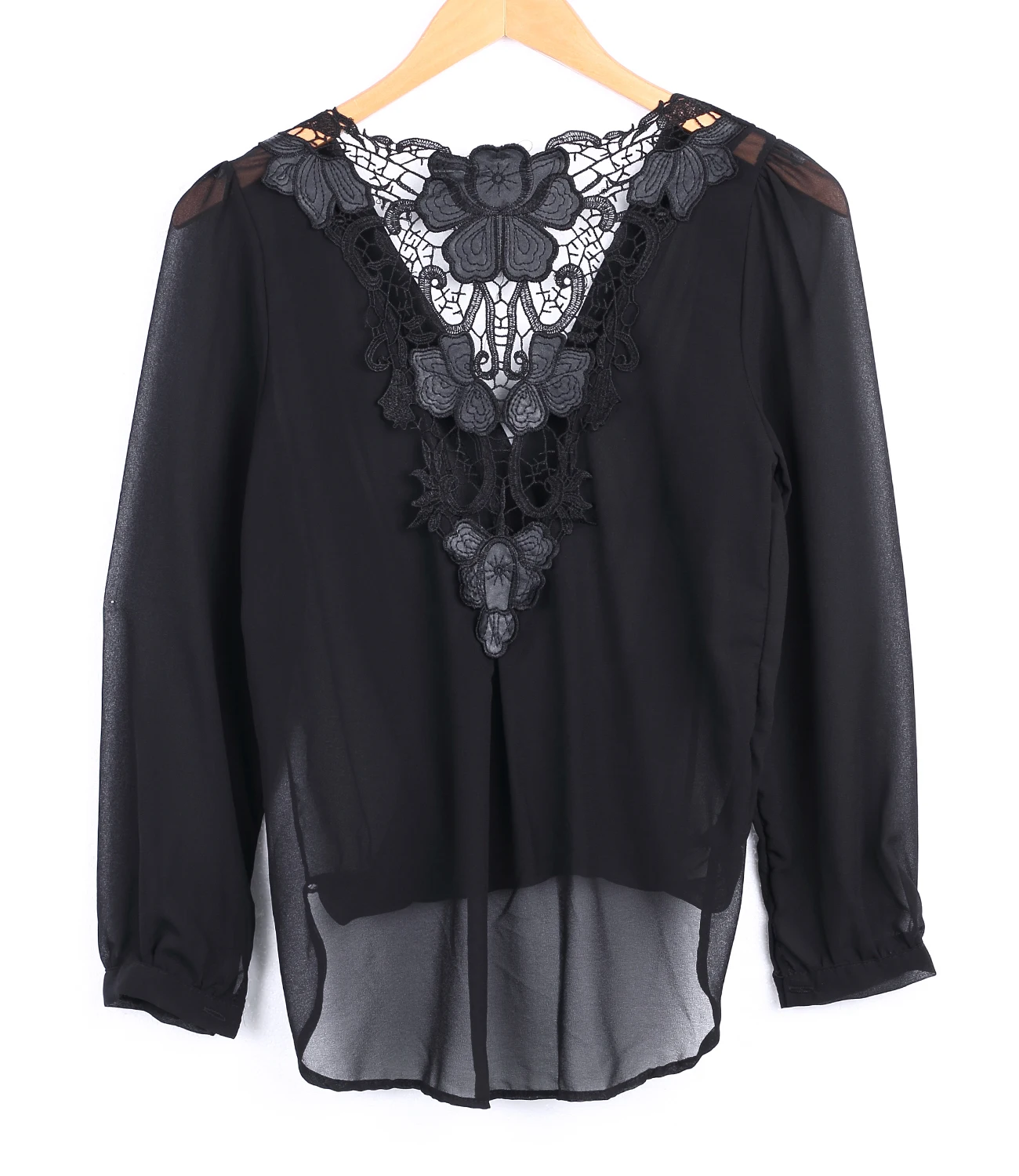Women Top Shirt, Chiffon Solid Color Back Lace Deep V-Neck Long Sleeve Outfit, Loose Pullover Wild Fashion Top 
Women Top Shirt, Chiffon Solid Color Back Lace Deep V-Neck Long Sleeve Outfit, Loose Pullover Wild Fashion Top