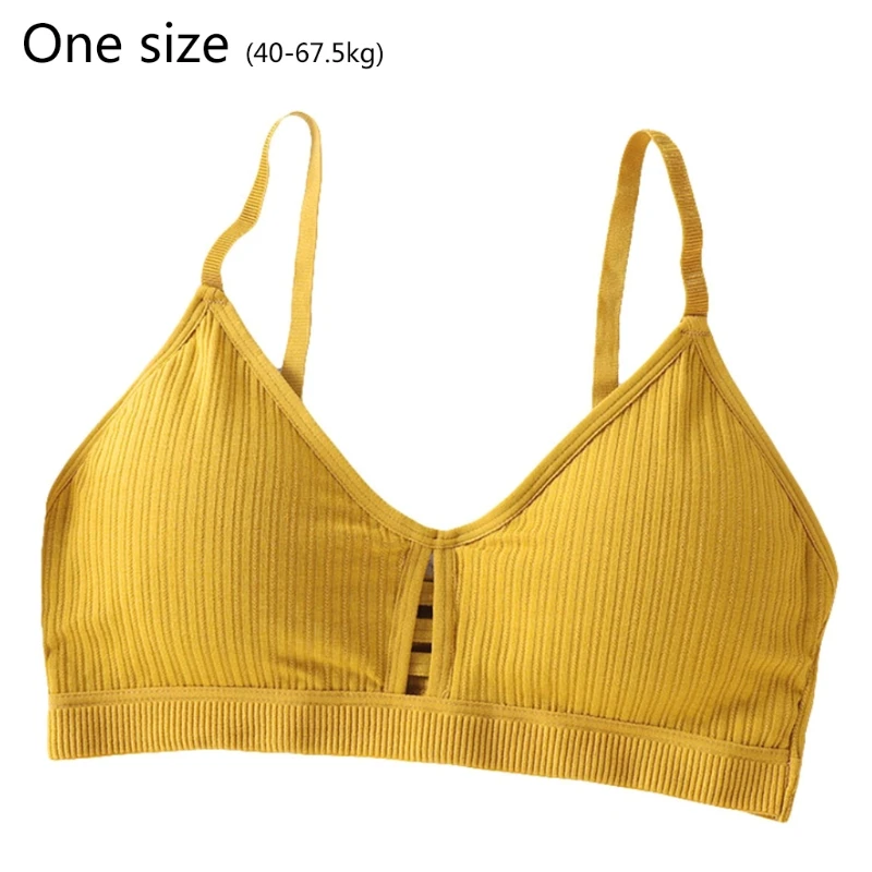 Women Seamless Bra Spaghetti Strap V-Neck Ribbed Bralette Sexy Hollow Out Keyhole Wire Free Push-Up Padded Underwear Camisole
Women Seamless Bra Spaghetti Strap V-Neck Ribbed Bralette Sexy Hollow Out Keyhole Wire Free Push-Up Padded Underwear Camisole