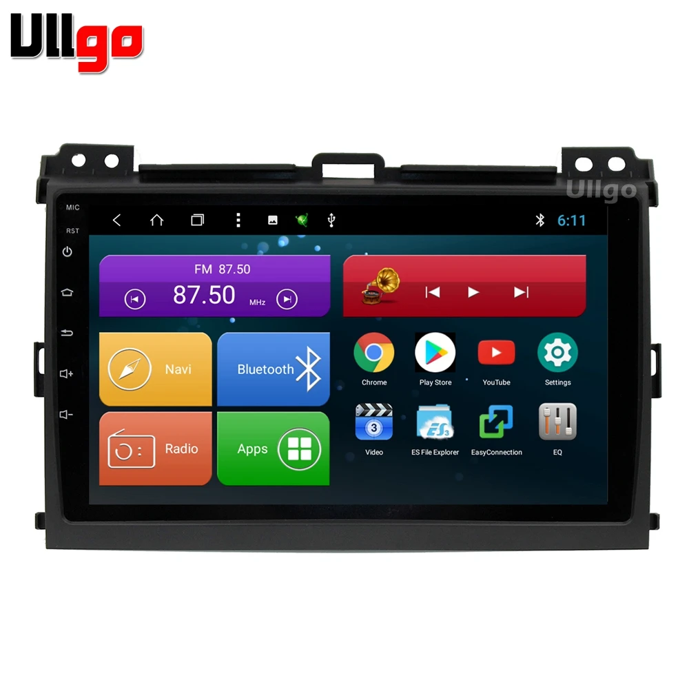 9 дюймовый Android 8 1 автомобильный Головной блок для Toyota Land Cruiser Prado 120 2004 2009 Авторадио