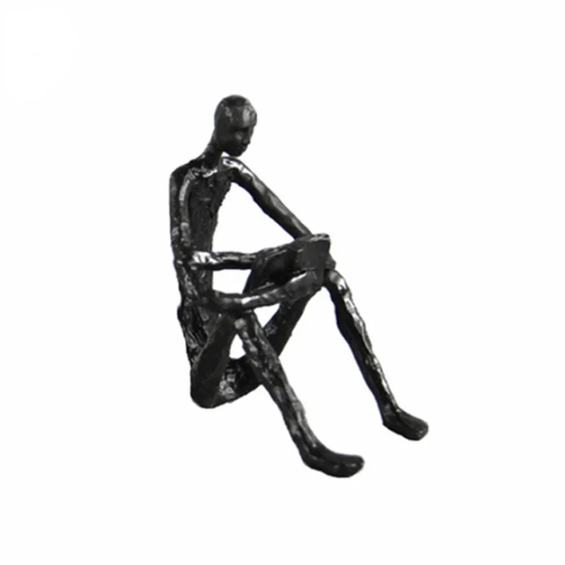 Modern Decor Abstract Luxuriou Reading Character Art Sculpture Black Bronze Statue Iron Craft Home Decorations living Room R6741
Modern Decor Abstract Luxuriou Reading Character Art Sculpture Black Bronze Statue Iron Craft Home Decorations living Room R6741