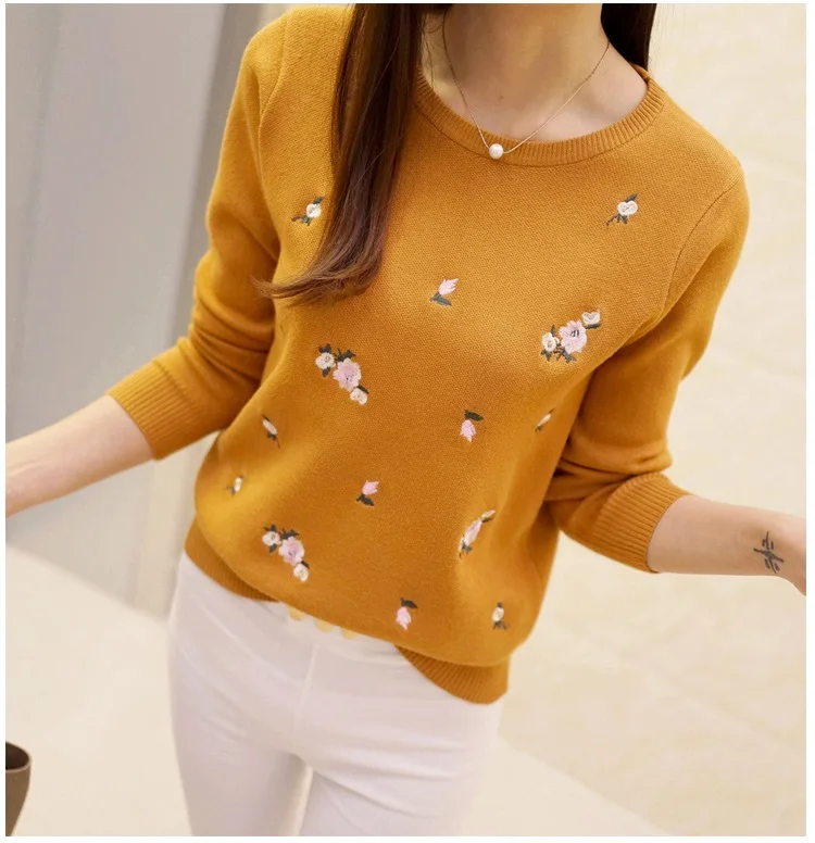 Женский свитер с вышивкой, вязаный зимний свитер и пуловер, Трикотажная майка, джемпер, женские свитера, Осень-зима 2020
Женский свитер с вышивкой, вязаный зимний свитер и пуловер, Трикотажная майка, джемпер, женские свитера, Осень-зима 2020