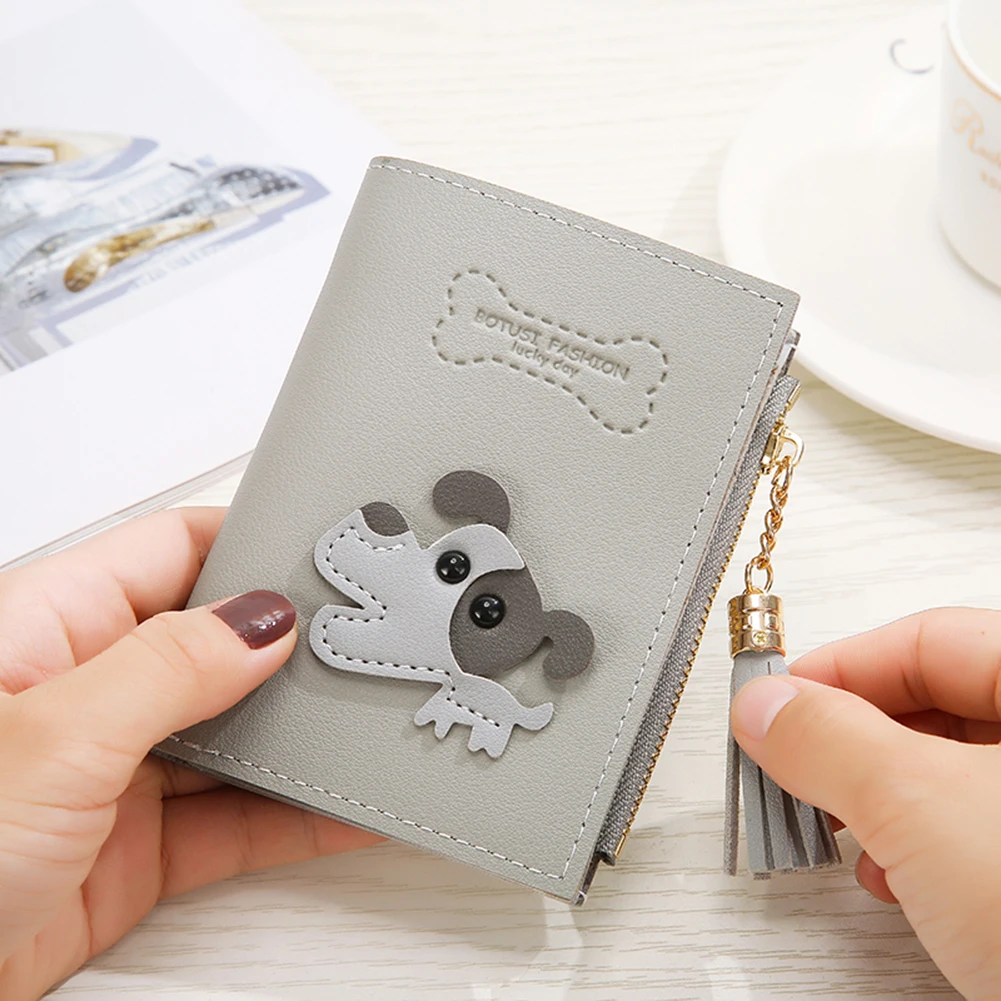 Short Purse Female Cute Dog Tassel Fashion Small Leather Card Holder Coin Wallet for Outdoor Shop Money 2020 Trend Bag
Short Purse Female Cute Dog Tassel Fashion Small Leather Card Holder Coin Wallet for Outdoor Shop Money 2020 Trend Bag