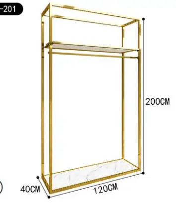 Golden clothing store display rack stainless steel multi-function display floor-to-ceiling women's clothing store brushed clothe
Golden clothing store display rack stainless steel multi-function display floor-to-ceiling women's clothing store brushed clothe