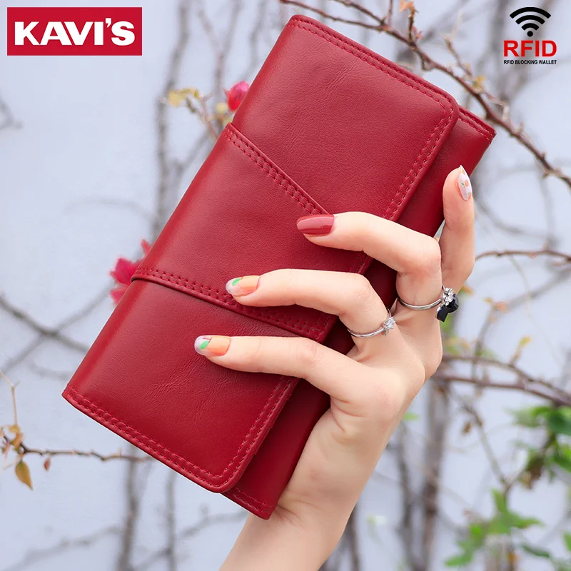 KAVIS New Fashion Genuine Leather Women's Wallet Long Lady Handy Female Clutch Wallets for Cell Phone Girls Card Holder Walets
KAVIS New Fashion Genuine Leather Women's Wallet Long Lady Handy Female Clutch Wallets for Cell Phone Girls Card Holder Walets