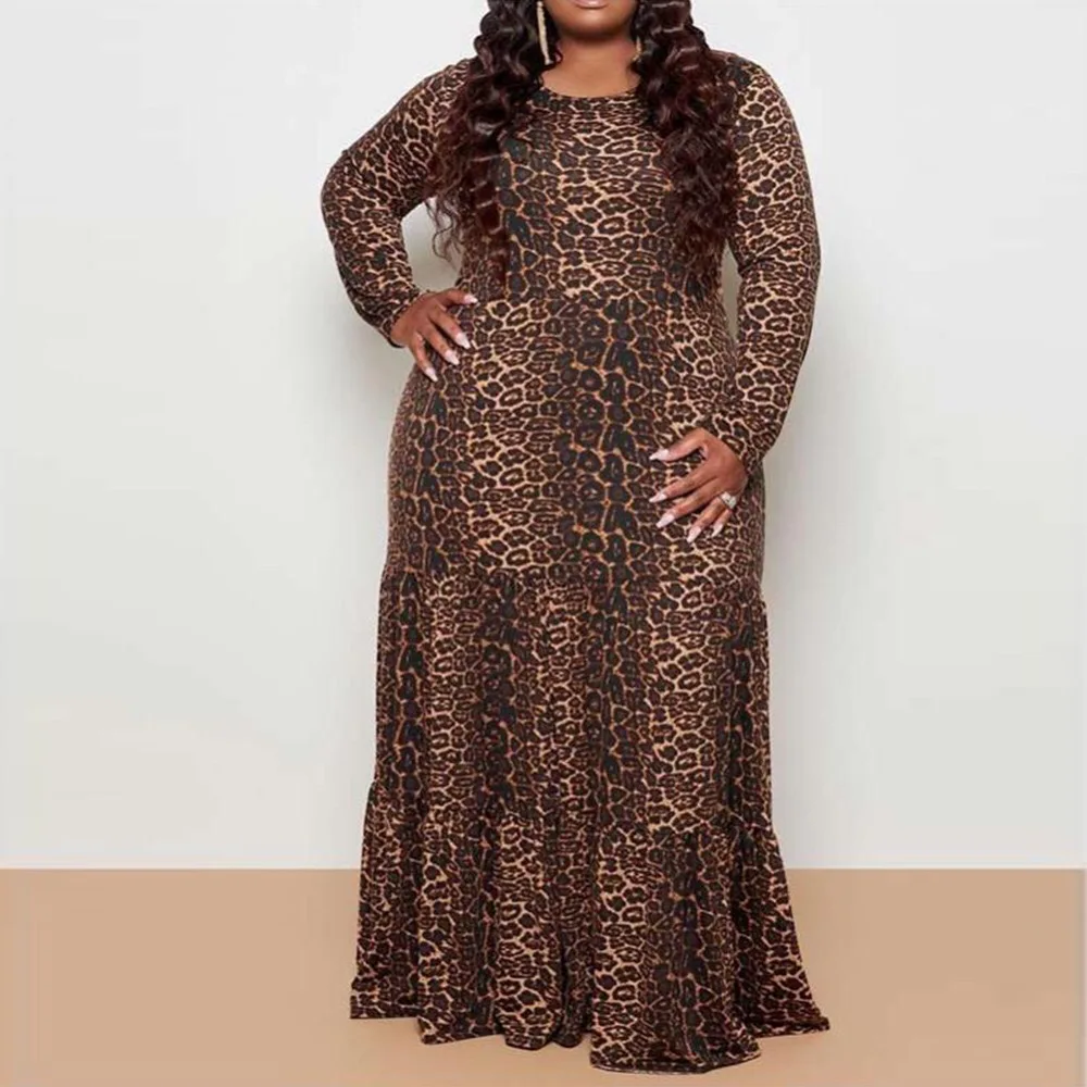 4xl 5xl Plus Size Leopard Print Dresses Floor Length Long Sleeve High Waist Vintage For Evening Party Autumn Winter Cloth Dress
4xl 5xl Plus Size Leopard Print Dresses Floor Length Long Sleeve High Waist Vintage For Evening Party Autumn Winter Cloth Dress