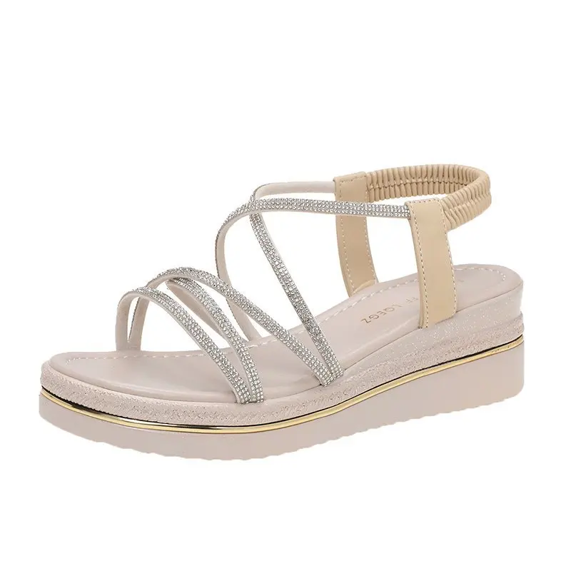 Thick-soled Rhinestone Fashion Sandals Women 2021 New Korean Version Summer Leisure Word with Open Toe Wedges Women's Shoes
Thick-soled Rhinestone Fashion Sandals Women 2021 New Korean Version Summer Leisure Word with Open Toe Wedges Women's Shoes